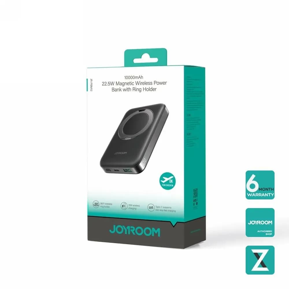 Joyroom JR-PBM12 Magnetic Wireless Power Bank - 22.5W with Ring Holder Stand - Price in Bangladesh