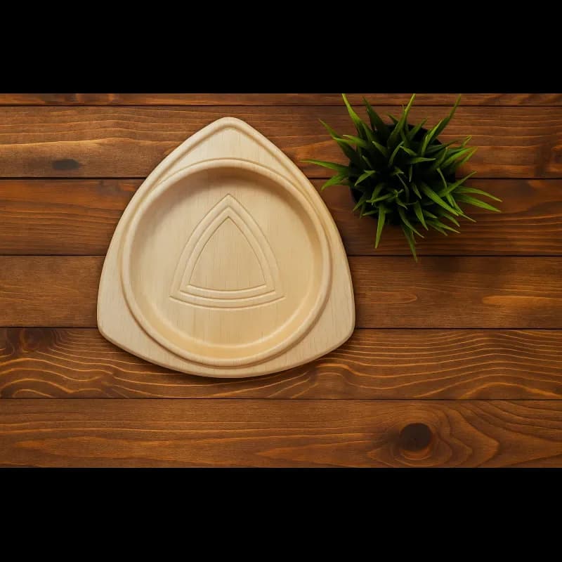 Areca Palm Leaf Triangle Snacks Plate 8 Inch - 6 Pcs Eco Friendly Disposable Plate - Price in Bangladesh